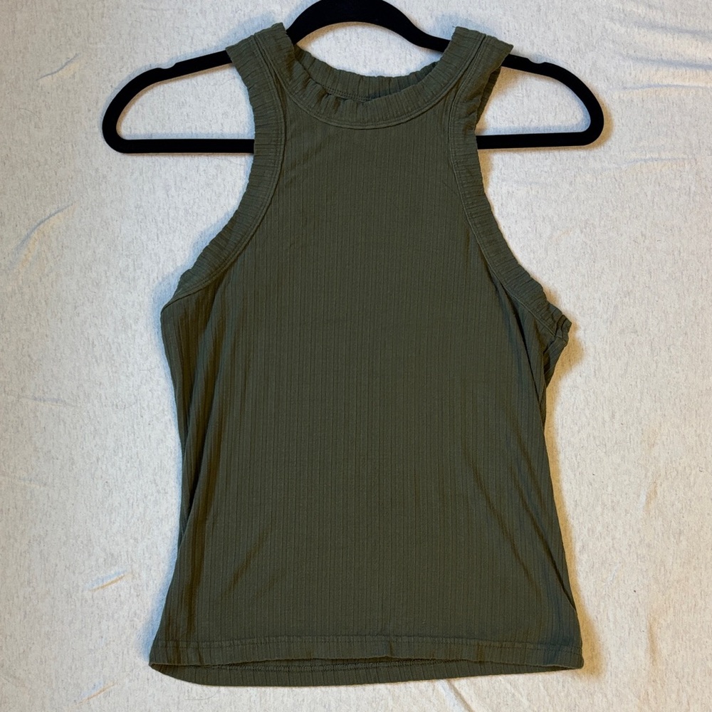 Olive Green Sleeveless fp movement Top